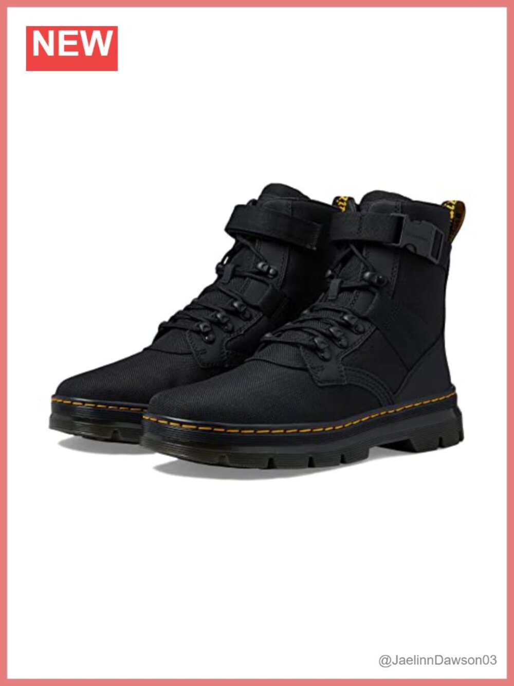 Unisex Nylon 8 Eye Combat Boot Lace-Up Ankle